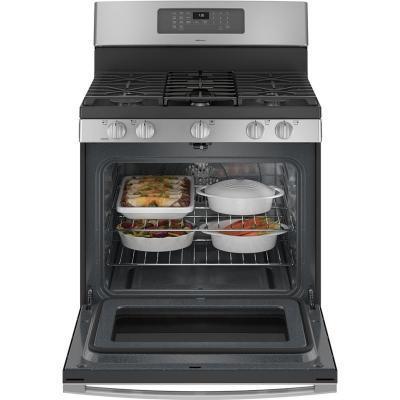 30" GE Adora Freestanding Self-Clean Gas Range with Convection in Stainless Steel - JCGB745SPSS