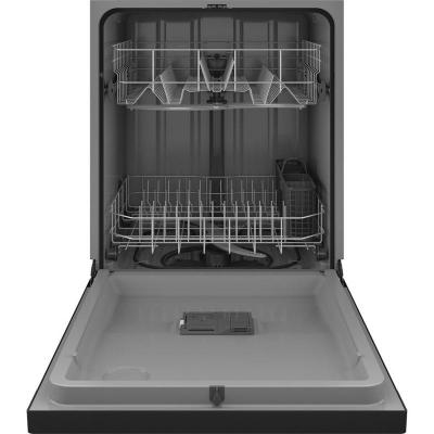 24" GE Built-In Front Control Dishwasher in Black - GDF511PGRBB