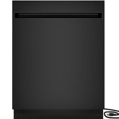 24" GE Stainless Steel Tub Dishwasher with Top control and pocket handle Black - UBT410SGVBB