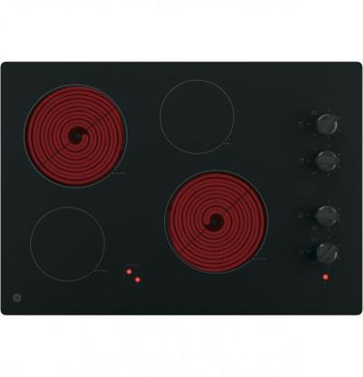 30" GE Built-In Knob Control Electric Cooktop - JP3030DWBB