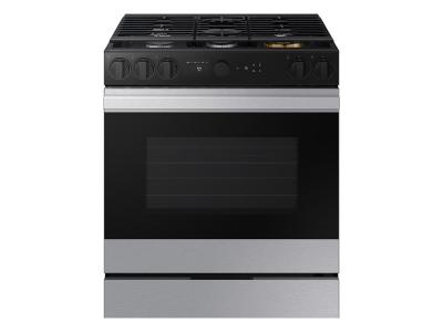 30" Samsung 6.0 Cu. Ft. Slide-in Gas Range in Stainless Steel - NSG6DG8700SRAA