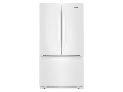 36" Whirlpool French Door Bottom Mount Refrigerator in White - WRFF3236RW