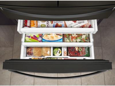 36" Whirlpool 26 Cu. Ft. Wide 4 Door Refrigerator with Prep and Store Bins - WRMF7736PV