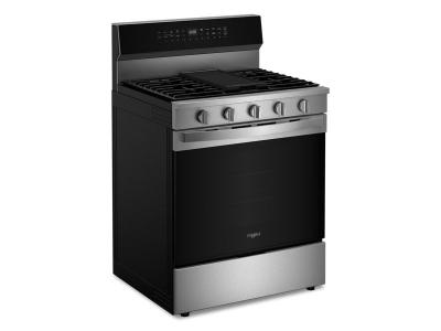 30" Whirlpool 5.3 Cu. Ft. Smart Gas Range with Air Cooking Technology  - WFGS7530RZ