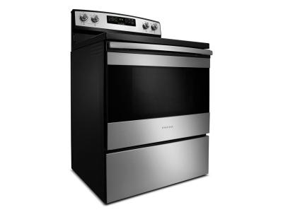 30" Amana Electric Range With Extra-Large Oven Window - YAER6303MFW