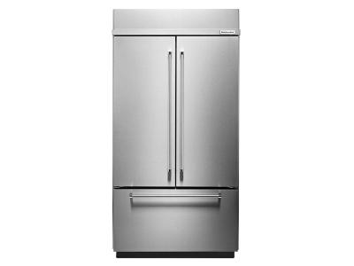 42" KitchenAid 24.2 Cu. Ft. Built-In Stainless French Door Refrigerator with Platinum Interior Design - KBFN502ESS