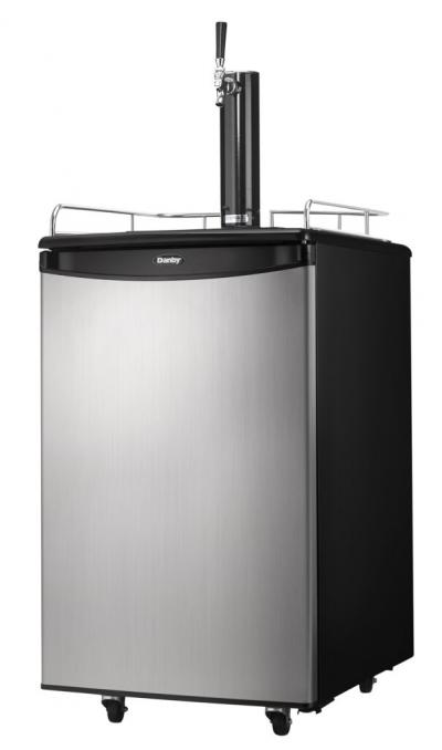 21" Danby 5.4 Cu. Ft. Kegerator with Single Tap Keg Cooler - DKC054A1BSLDB