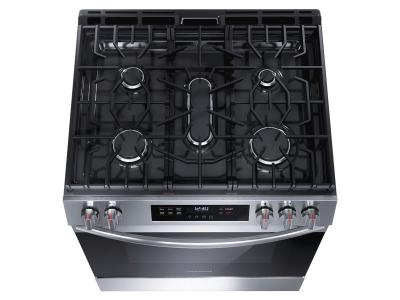 30" Frigidaire Front Control Freestanding Gas Range in Stainless Steel - FCFG3062AS