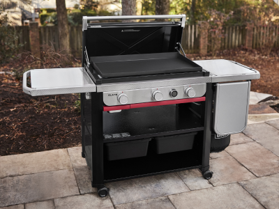 Weber Slate 30" Rust-Resistant Griddle with Extendable Side Table in Liquid Propane - 1500013