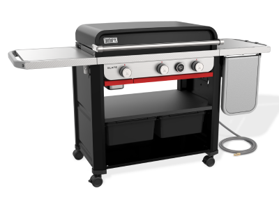 Weber Slate 30" Rust-Resistant Griddle with Extendable Side Table in Natural Gas - 1500420