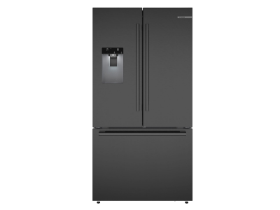 36" Bosch 500 Series French Door Bottom Mount Refrigerator in Black Stainless Steel - B36FD52SNB