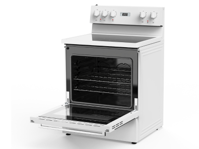 30" Marathon 4.8 Cu. Ft. Smooth Top Electric Range in White - MER3070W