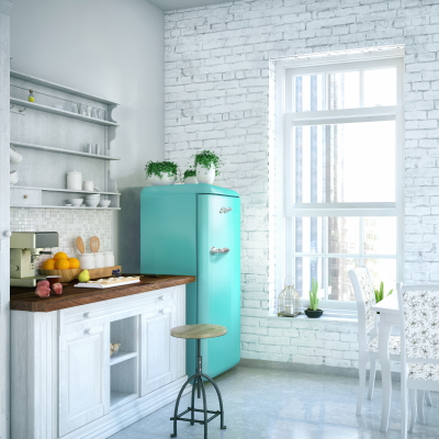 22" Epic Aqua-Turquoise Retro All Refrigerator - ERAR88TIF